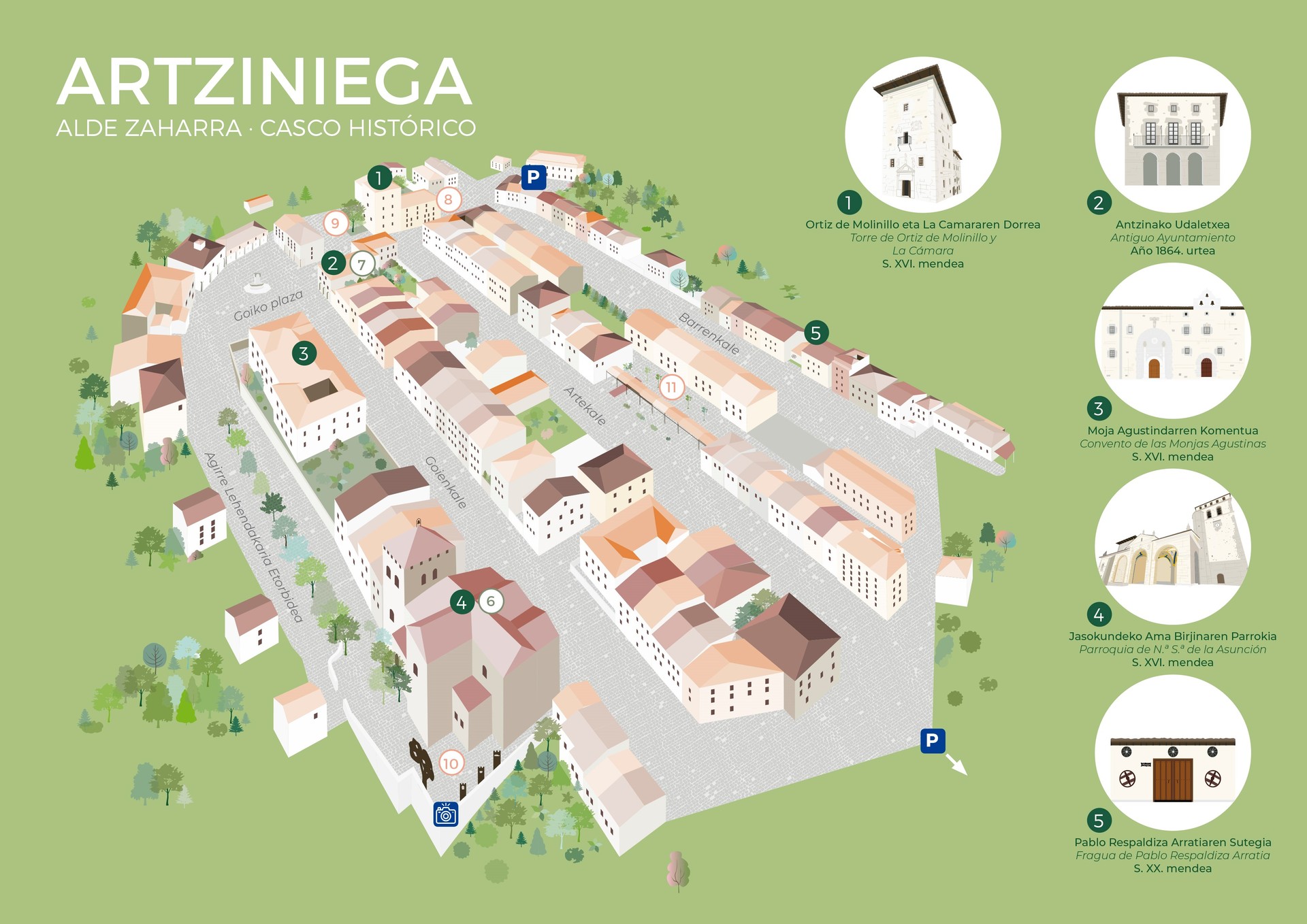 Artziniegako hirigune historikoko artearen eta ondarearen mapa osatu dute