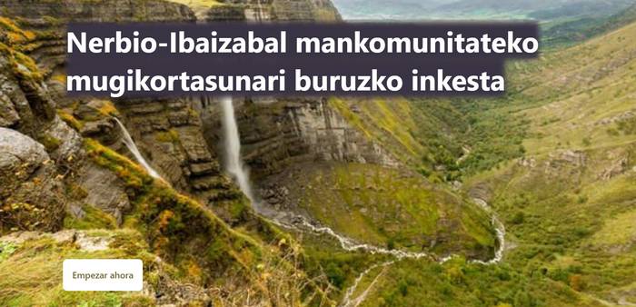 Nerbioi-Ibaizabal Mankomunitateak herritarrei bideratutako inkesta bat luzatu du eskualdeko mugikortasuna ebaluatzeko