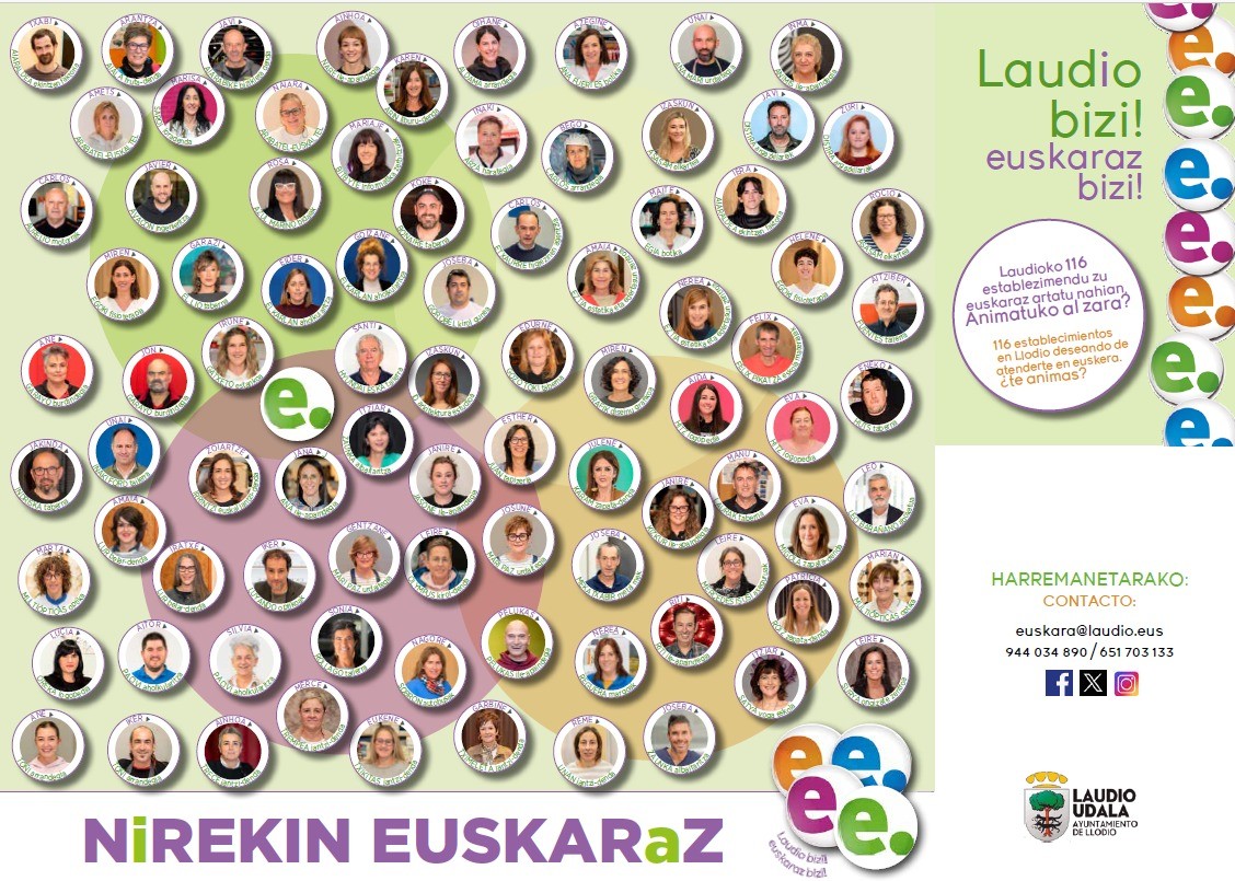 Laudioko Udalak Euskararen Mapa bat egin du herriko 116 establezimendurekin