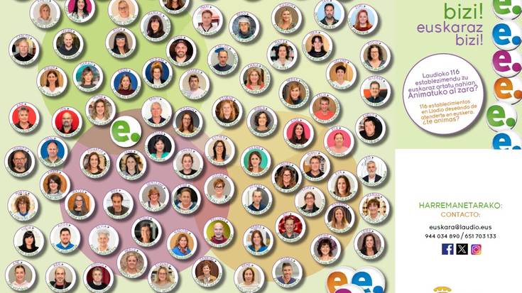 Laudioko Udalak Euskararen Mapa bat egin du herriko 116 establezimenduekin