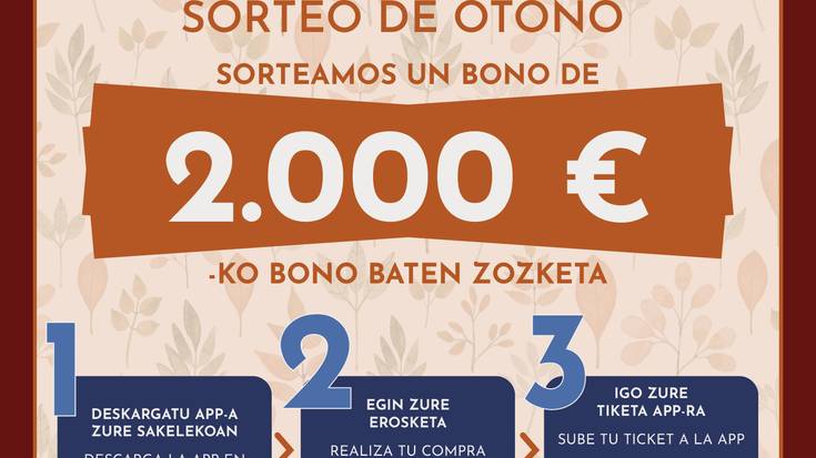 Amurrio Berrikusik martxan jarri du 2026ko Udazkeneko Zozketa, tokiko merkataritza bultzatzeko 2.000 euroko erosketa-balearekin