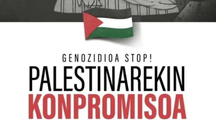 Palestinaren aldeko elkarretaratzea Arrankudiagan
