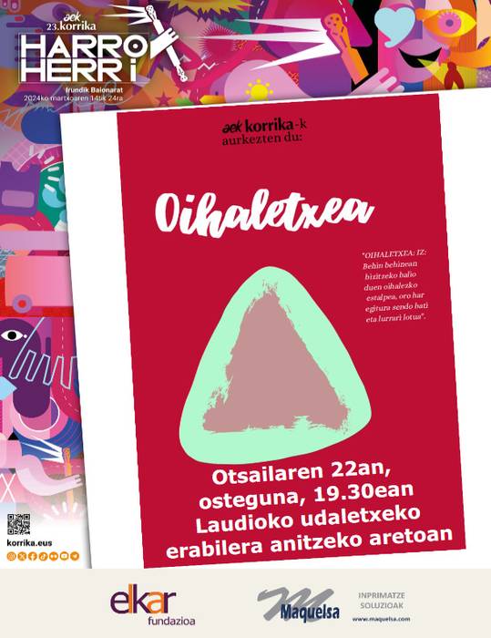 Korrika Kulturala: 'Oihaletxea'