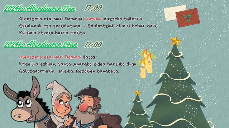 Olentzero eta Mari Domingi Aretan