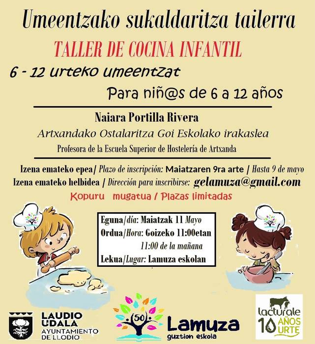 Umeentzako sukaldaritza tailerra