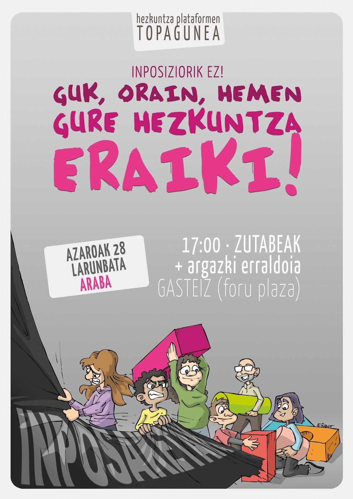 Azaroaren 28an Gasteizen deitutako kalejirara joateko autobusa
