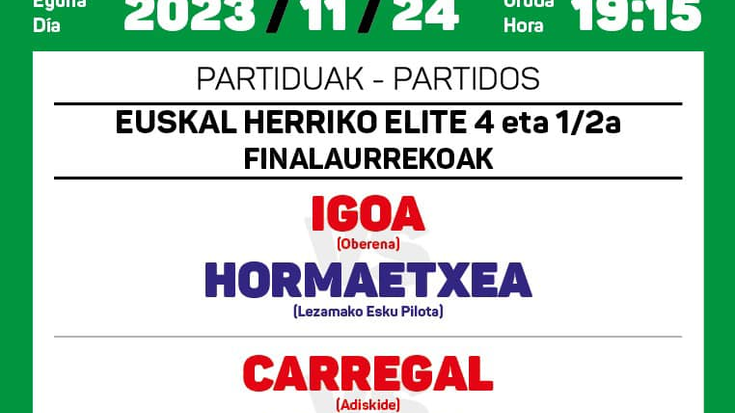 Euskal Herriko 4 1/2ko Elite finalaurreak