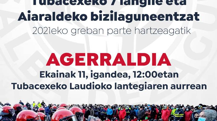 Tubacexeko auziperatuen aldeko agerraldia