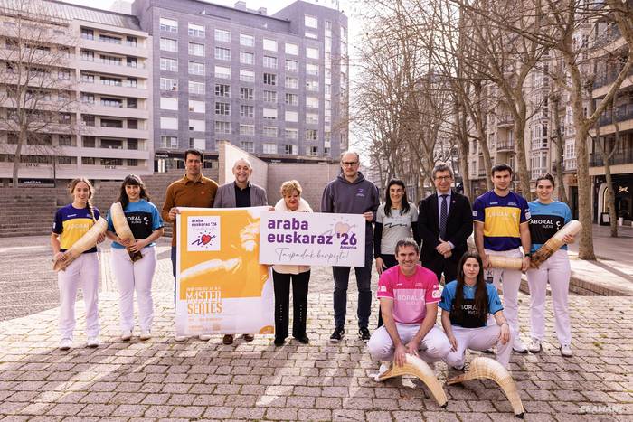 Eliteko zesta-punta jokalariak ikusteko aukera emango du Araba Euskaraz Masters Series txapelketak eta Aiaraldea Komunikabideak sarrerak zozkatuko ditu