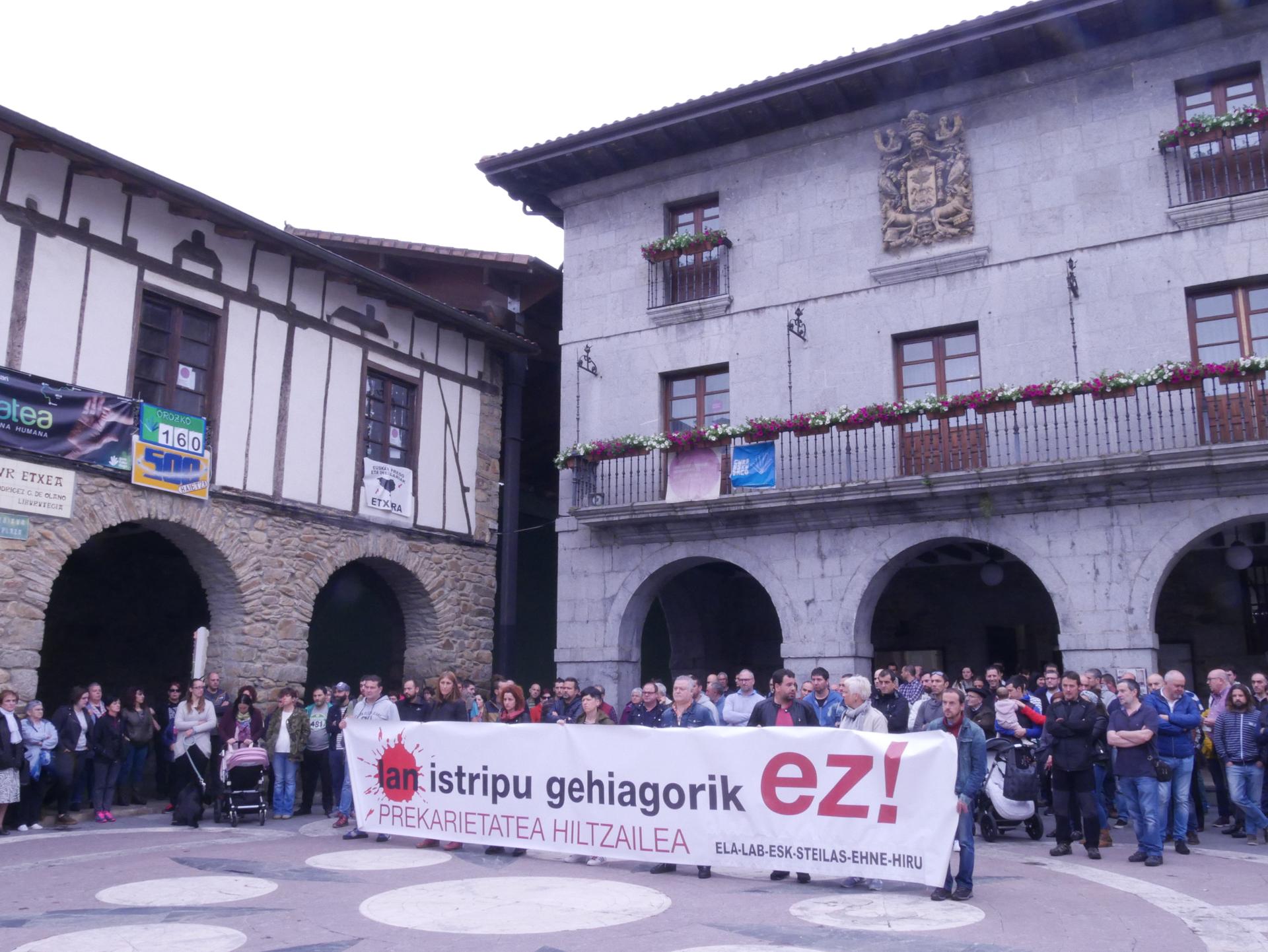 Hildako beharginaren lankideek lanuztea eta manifestazioa deitu dituzte Orozkon ekainaren 12an