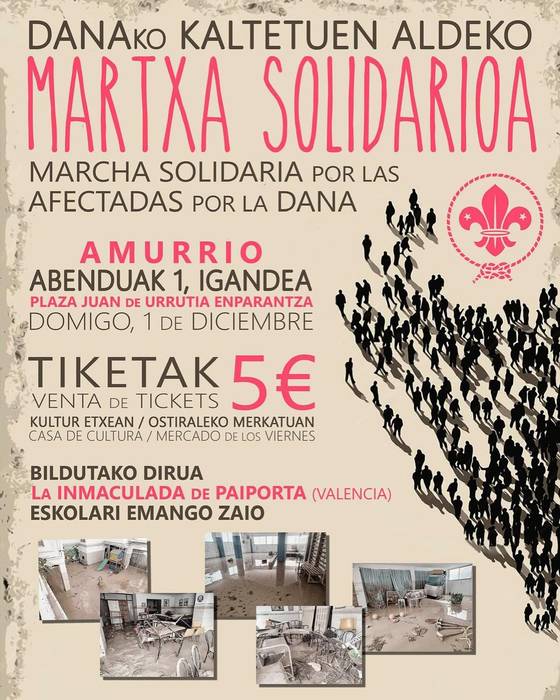 DANAko kaltetuen aldeko martxa solidarioa