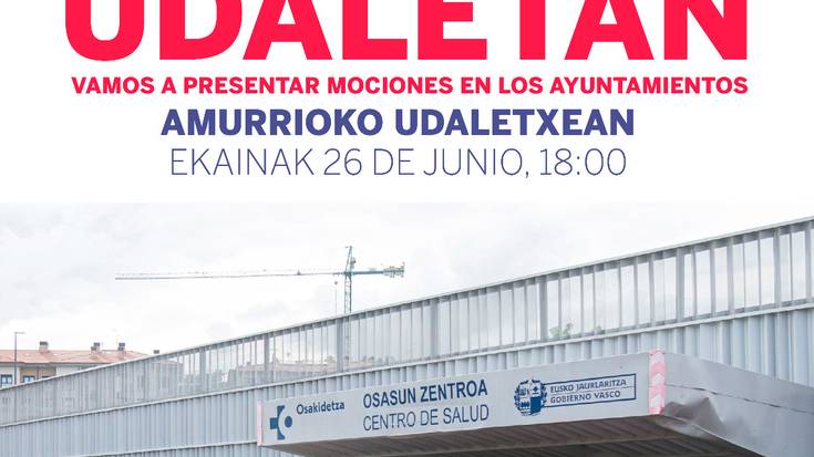 "Osasun sistema publiko eta duinaren aldeko mozioa" Amurrioko Udalean