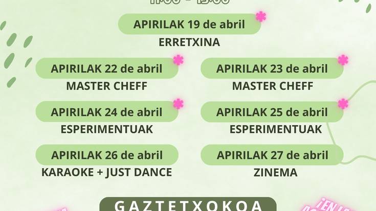 Aste Santuko programa berezia Orozkoko Gaztetxokoan