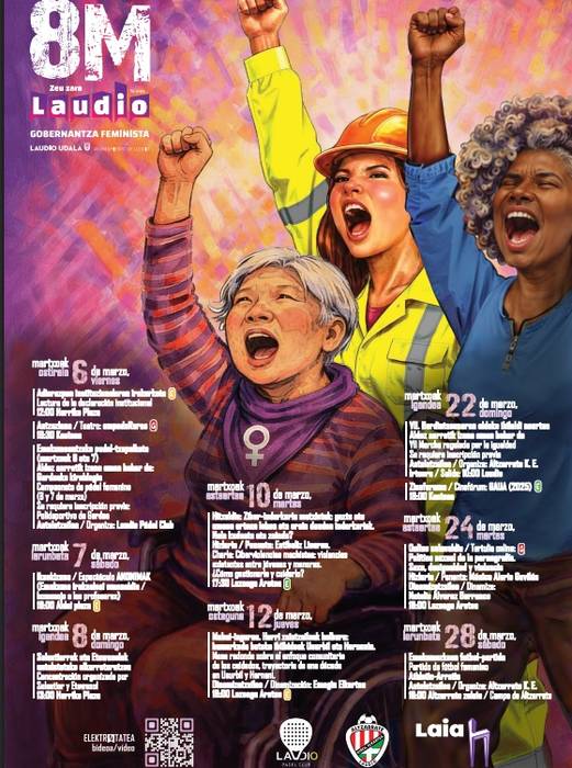Laudiok Emakumeen Nazioarteko Eguna aldarrikatuko du martxoan zehar hainbat ekintzekin