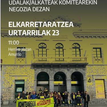 Amurrioko udal langileak urte bat borrokan