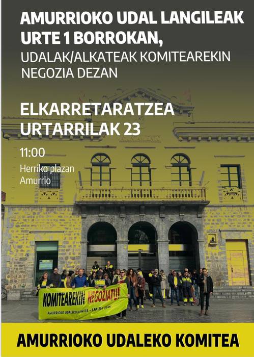 Amurrioko udal langileak urte bat borrokan
