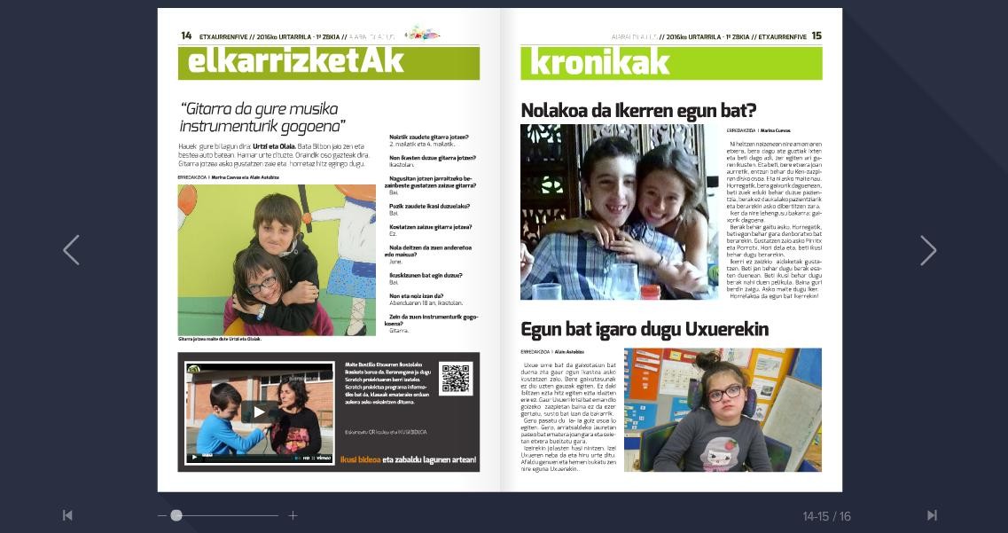 EtxaurrenFive kazetari taldearen aldizkari interaktiboa sarean da!