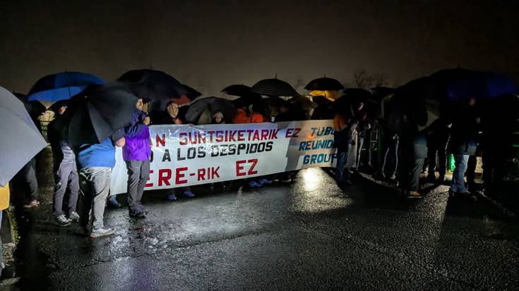 Erabateko jarraipena izaten ari da Tubos Reunidoseko langileen hirugarren greba egunak
