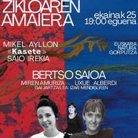 Basa Zikloaren amaiera: Miren Amuriza eta Uxue Alberdi bertsotan eta Mikel Ayllonen saio irekia