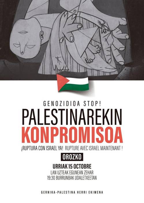 Palestinaren aldeko elkarretaratzea Orozkon