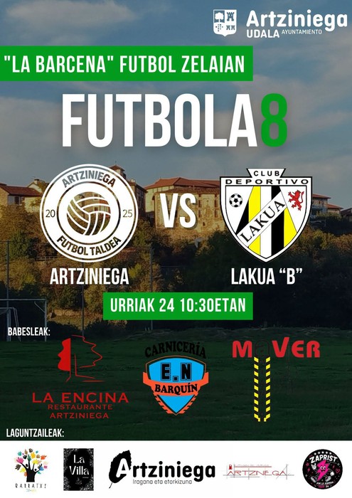Artziniega eta Lakua Bren arteko futbol 8 partidua