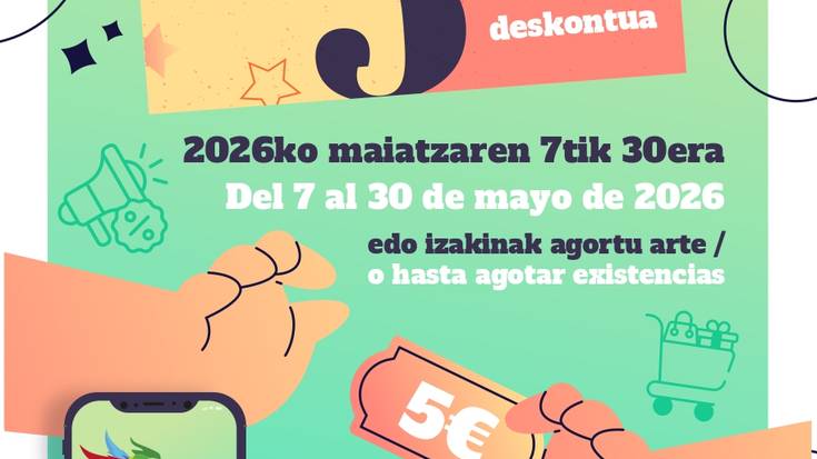 Laudio Berrikusi App-arekin 5 €-ko 1.786 deskontu kupoi