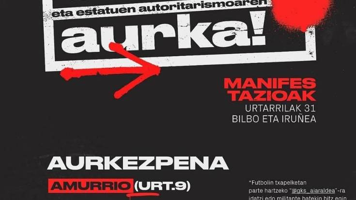 "Faxismoaren eta estatuen autoritarismoaren aurka" mobilizazioaren aurkezpena