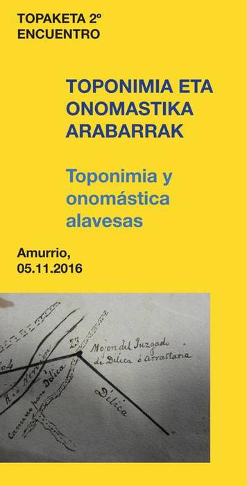 II. Toponimia eta onomastika topaketa arabarrak