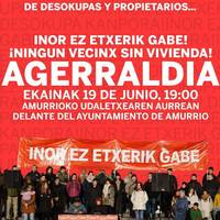 'Inor ez etxerik gabe!' agerraldia