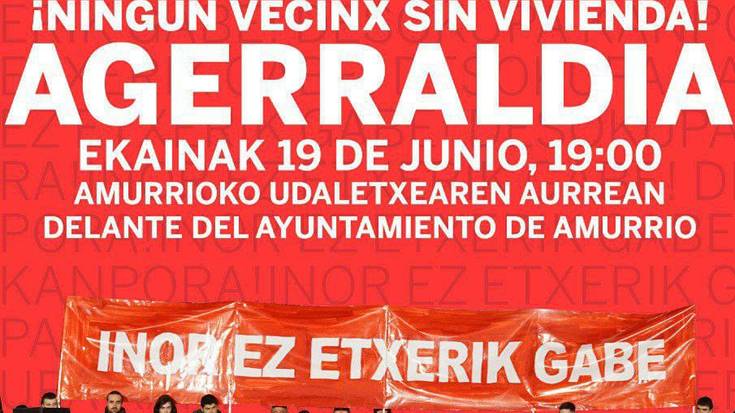 'Inor ez etxerik gabe!' agerraldia