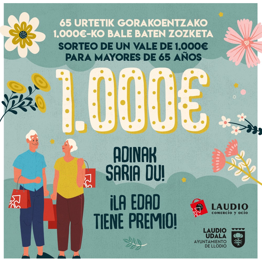 1.000 euroko bono bat zozkatuko du Apill-ek 65 urtetik gorakoen artean