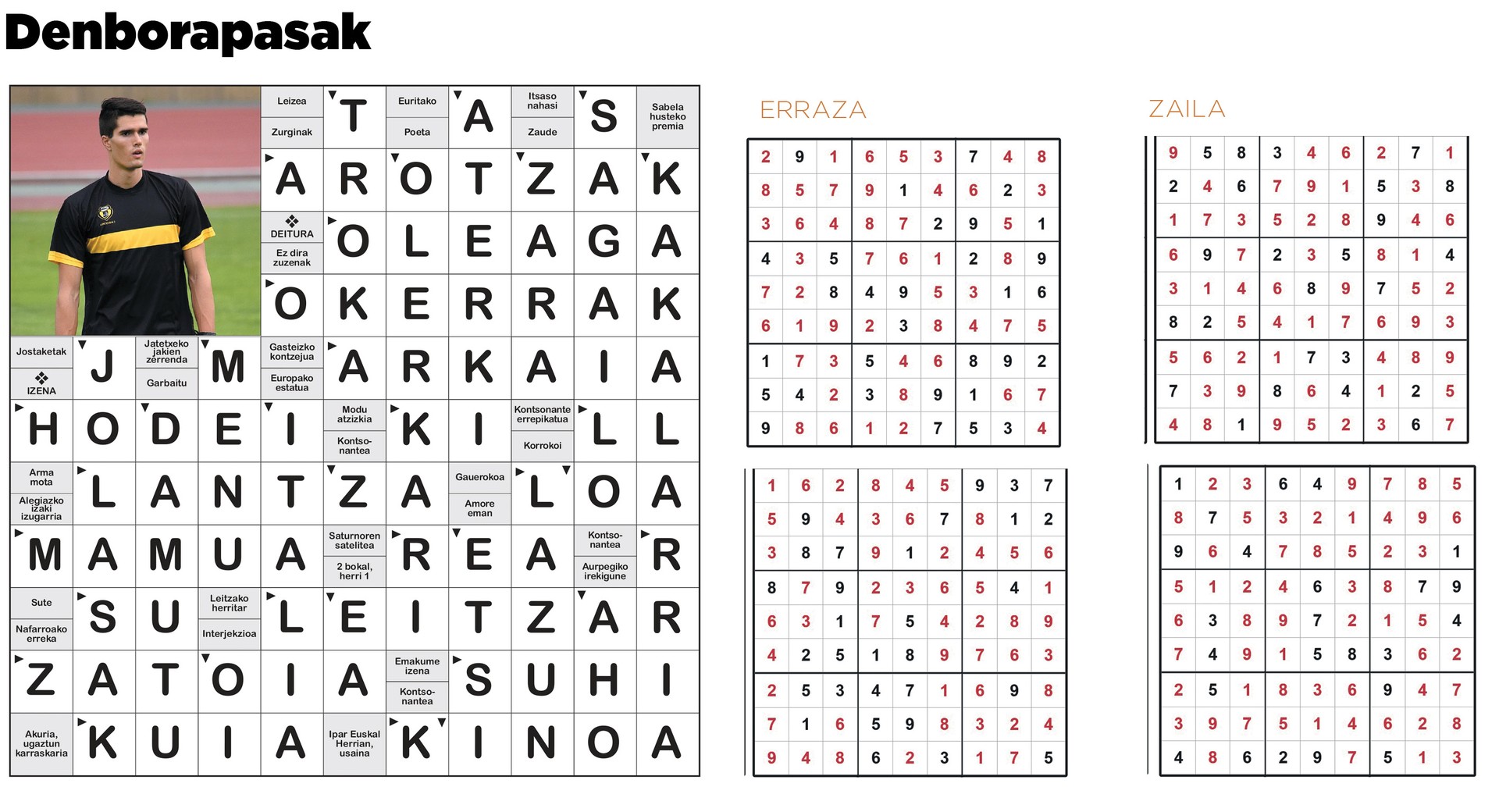 Aiaraldea Hemen hamabostekariaren 99. zenbakiko DENBORAPASEN-EMAITZAK