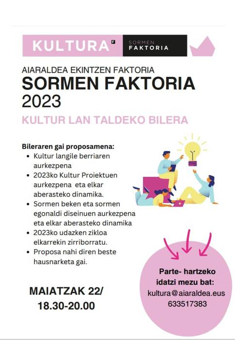 Faktoriako kultur lan-taldearen bilera