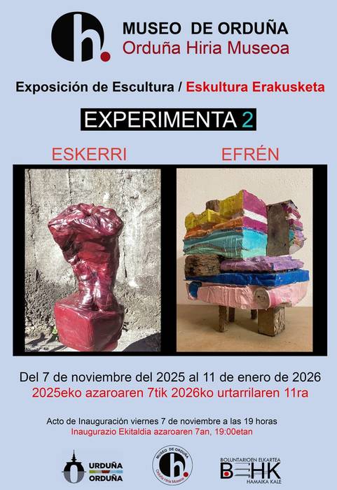 Eskultura erakusketaren inaugurazioa