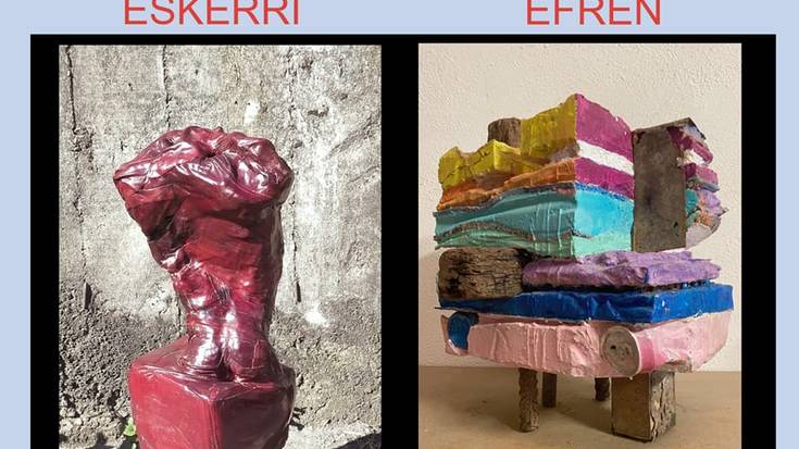 Eskultura erakusketaren inaugurazioa