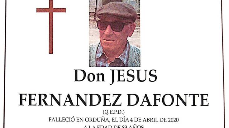 Jesus Fernandez Dafonte omentzeko txalokada deitu dute gaur 18:00etan