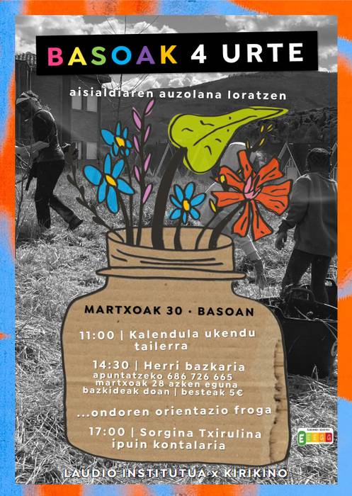 'Basoak 4 urte aisialdiaren auzolana loratzen'