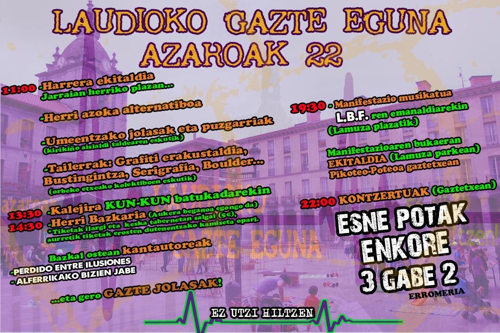 Azaroaren 22an... Laudioko Gazte Eguna!