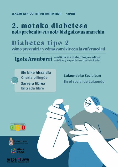 2. motako diabetesari buruzko hitzaldia