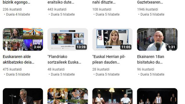 Aiaraldea Komunikabideak Youtube kontua berreskuratu du, zibererasoaren ondorioz desaktibatua zegoena