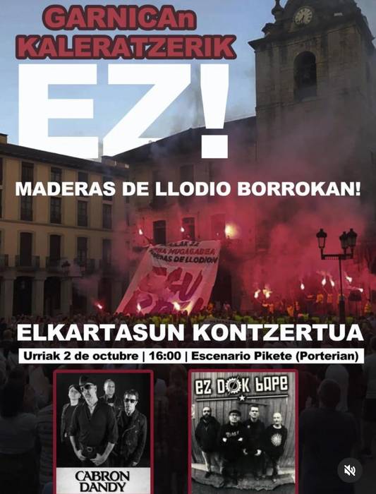 Maderas de Llodioko langileen aldeko elkartasun kontzertua