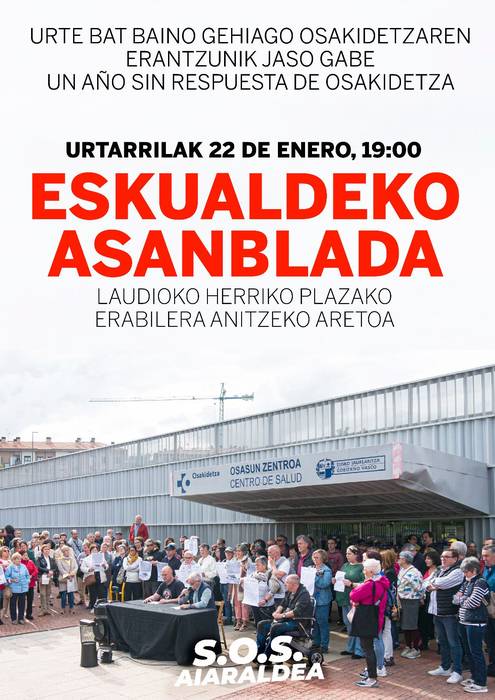 Osasun sistema publiko eta duinaren aldeko eskualdeko asanblada