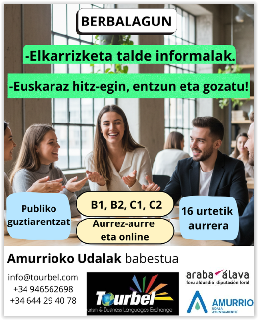 Euskara praktikatzeko aukera Amurrion: Berbalagun programa martxan