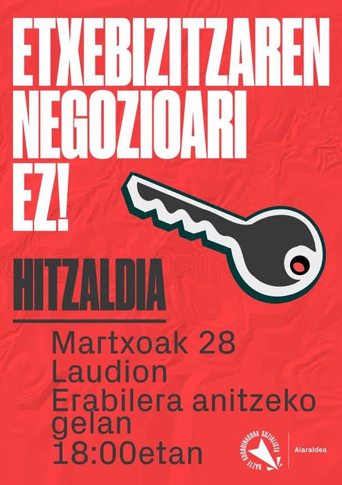 'Etxebizitzaren negozioari ez!'