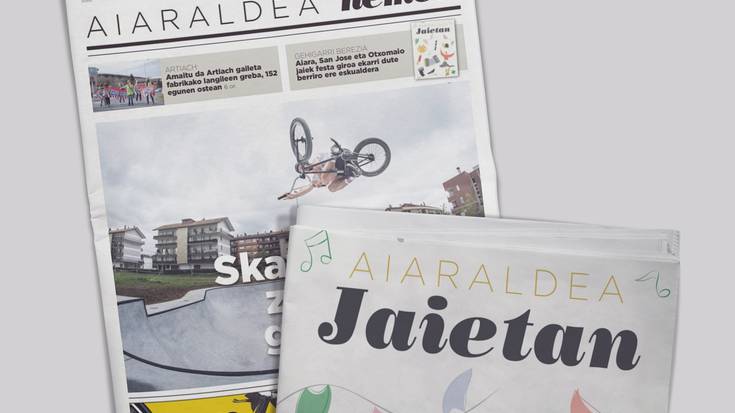 Skate parkak eta eskualdeko jaiak, Aiaraldea Hemen hamabostekariaren zenbaki berriko protagonistak