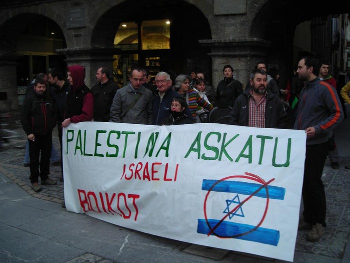 Palestinaren aldeko elkarretaratzea burutu dute Urduñan