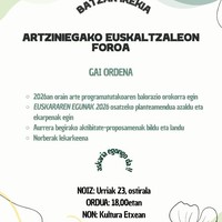 Artziniegako Euskaltzaleon Foroaren batzar irekia