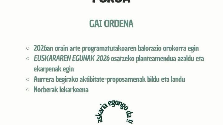 Artziniegako Euskaltzaleon Foroaren batzar irekia