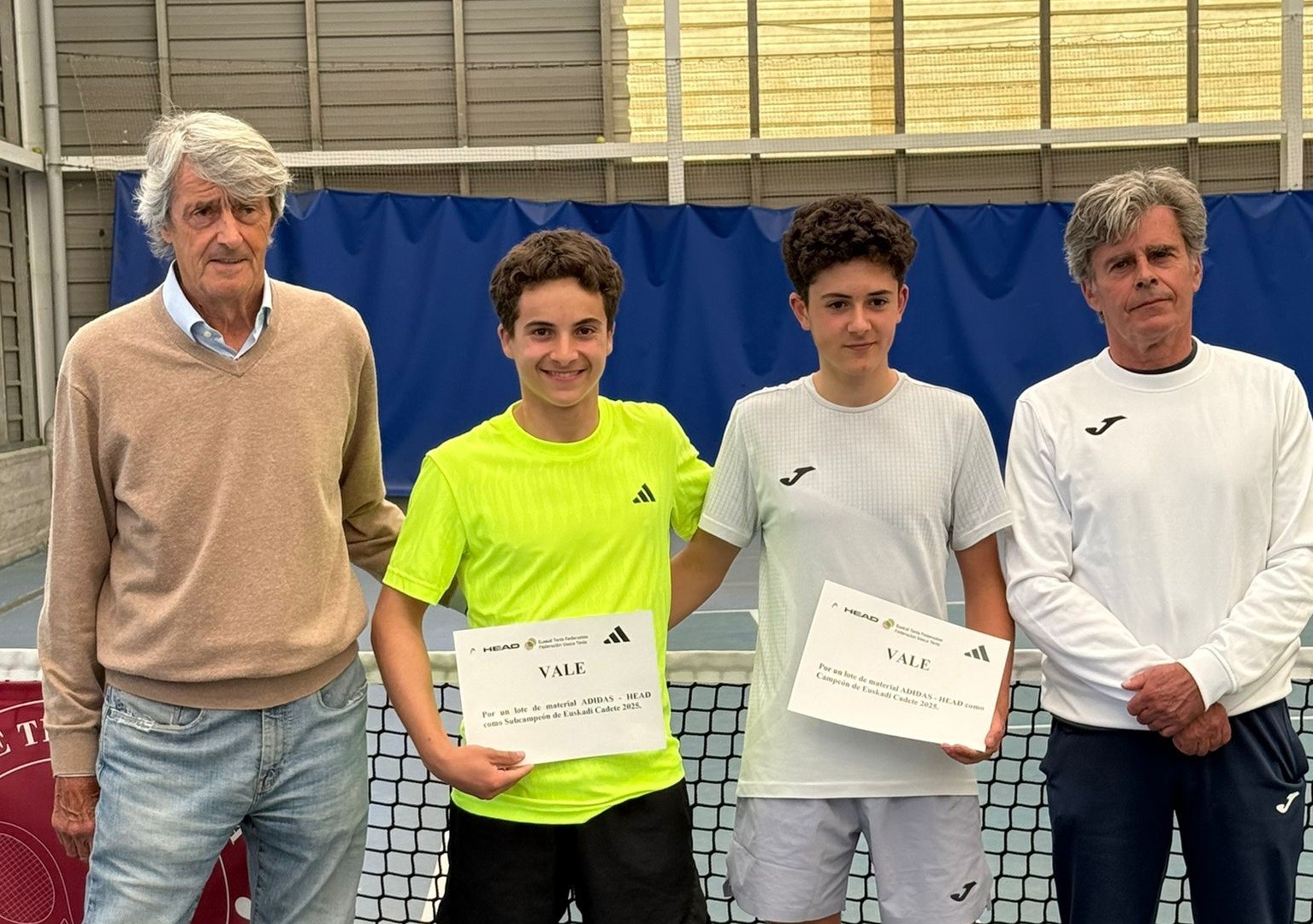 Ander Urquiza tenis jokalaria Euskadiko txapeldunordea izan da kadete mailan