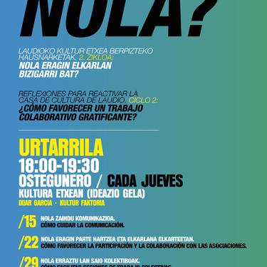 Laudioko Kultura Etxea berpizteko beste hiru ikastaro eskainiko dira hil honetan